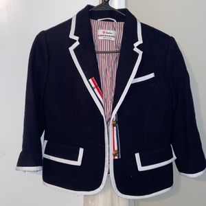 Sz Small Wool Blazer 3/4 Sleeves